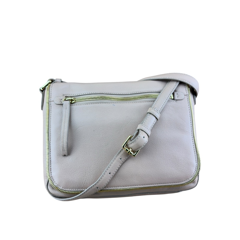Margot Leather Double Zip Shoulder Bag Super Soft